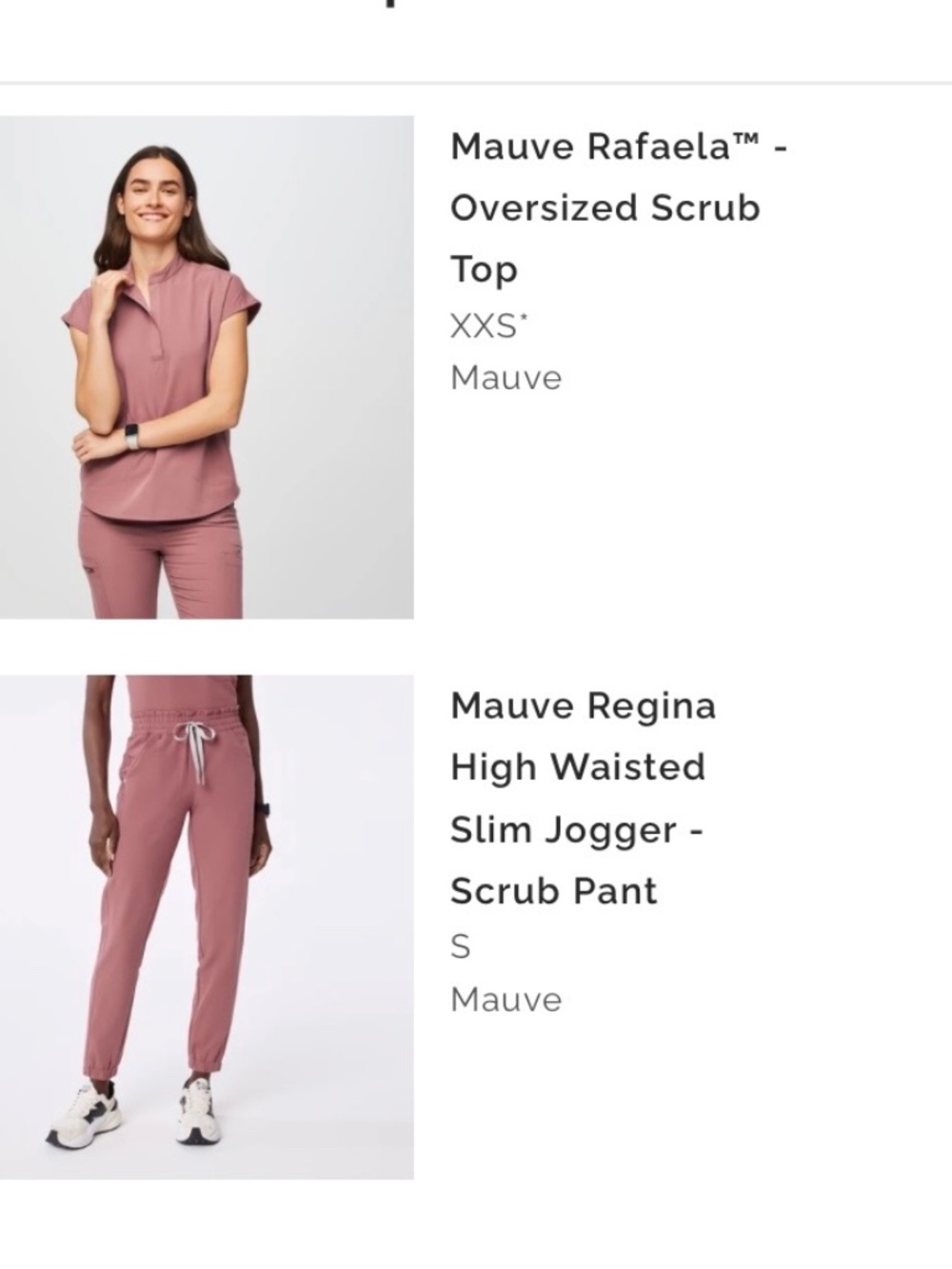 Figs Mauve set